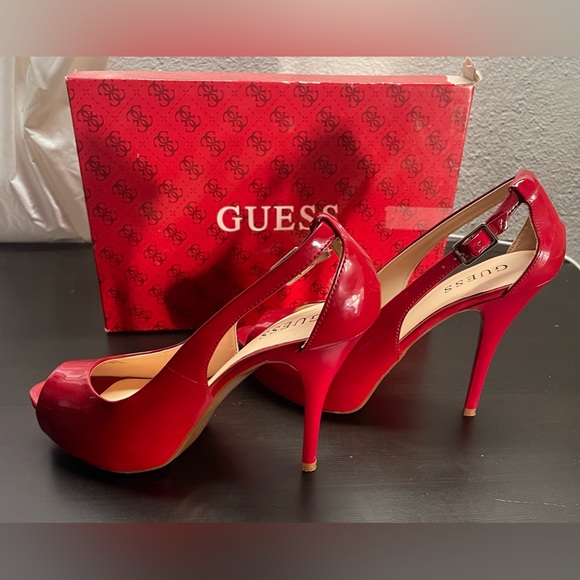 Guess *New* Red Heels 5inch. Mixed size box: RF 7.5 LF 8 - Picture 4 of 7